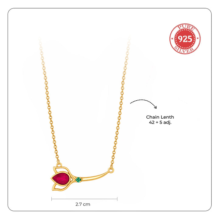 925 Silver Kamal Kali Necklace