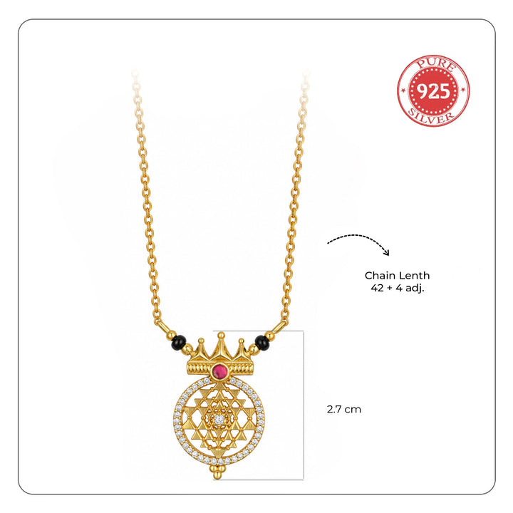Silver 925 Shri Yantra Kavach Necklace