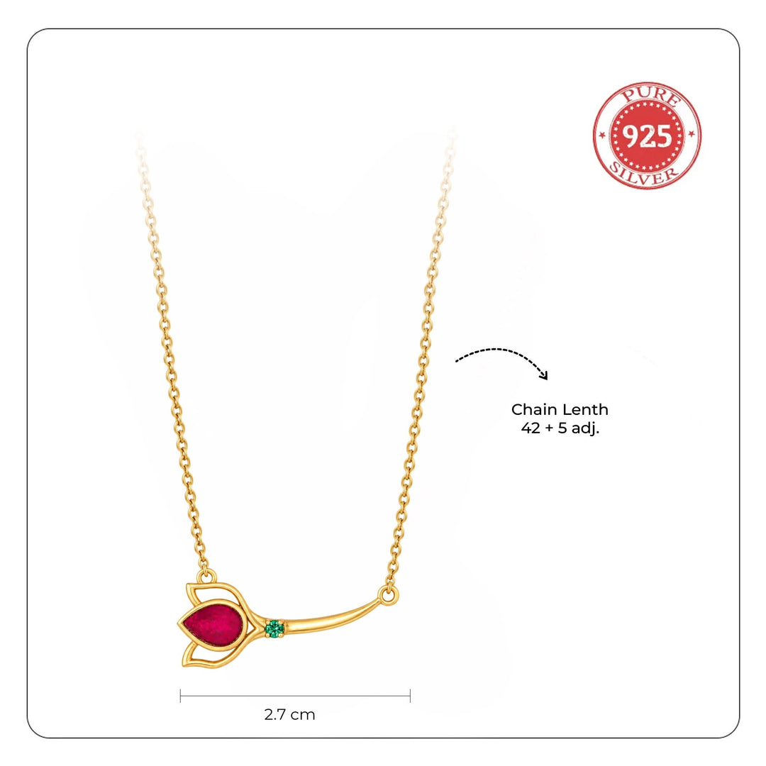 925 Silver Kamal Kali Necklace