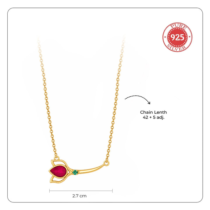 925 Silver Kamal Kali Necklace