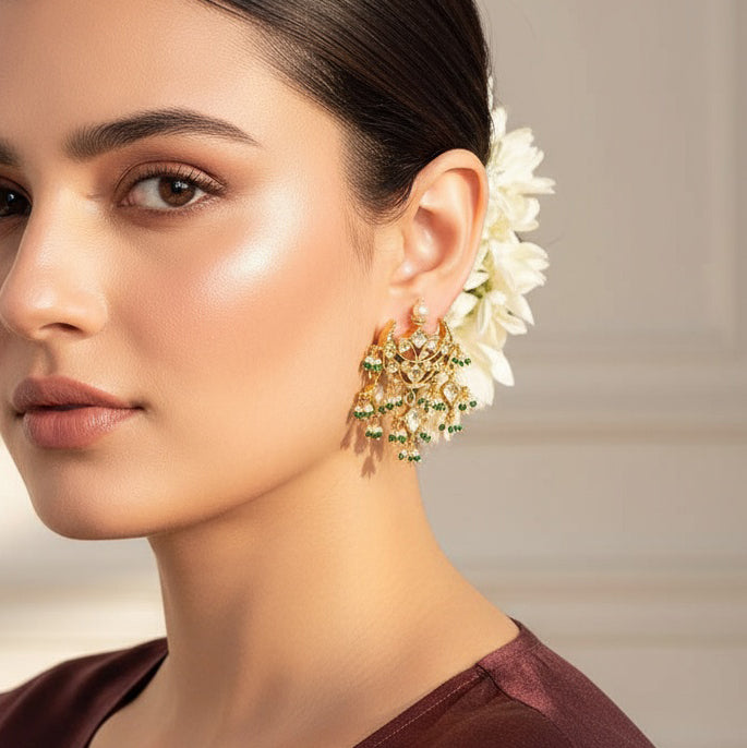 Silver Moon Chand Bali  Earrings