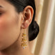Silver Pearl Chandelier Earrings