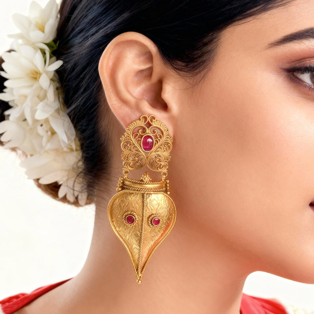 Silver 925 Vishnu Shankha Earrings