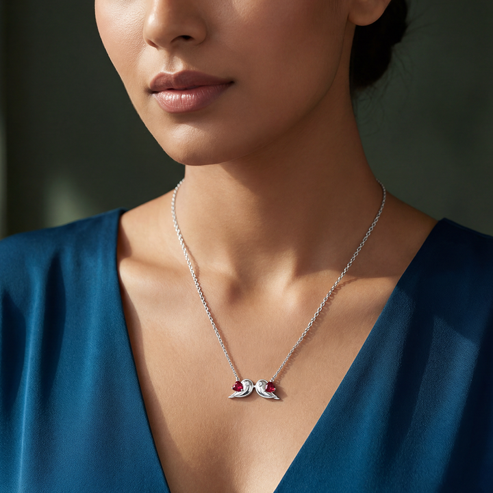 Unniyarcha 925 Pure Silver Eternal Companions Necklace