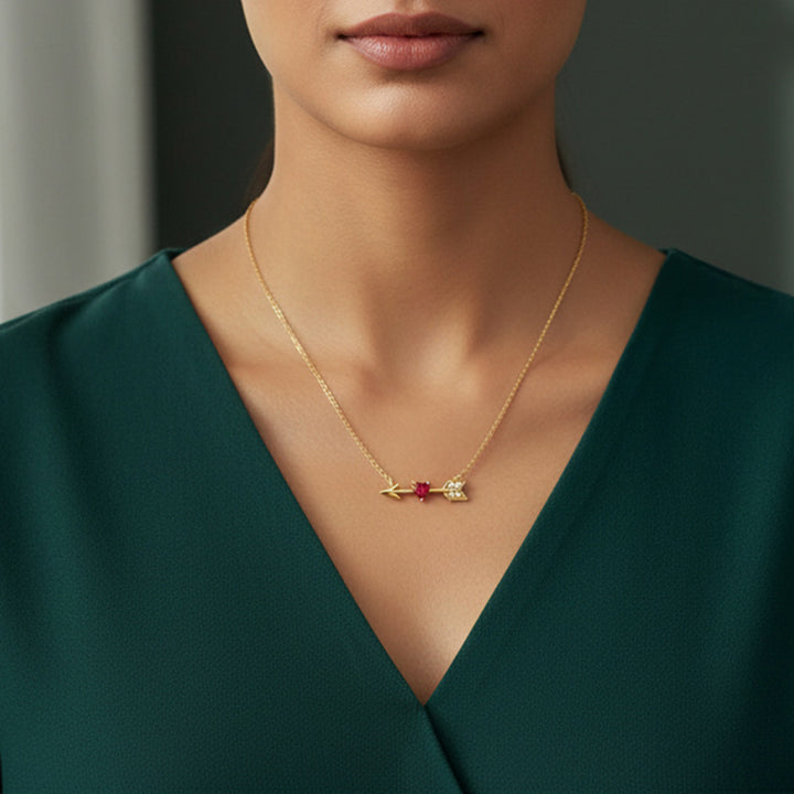 Silver Cupids Arrow Necklace