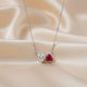 Dual Heart Pendant Necklace – 925 Silver