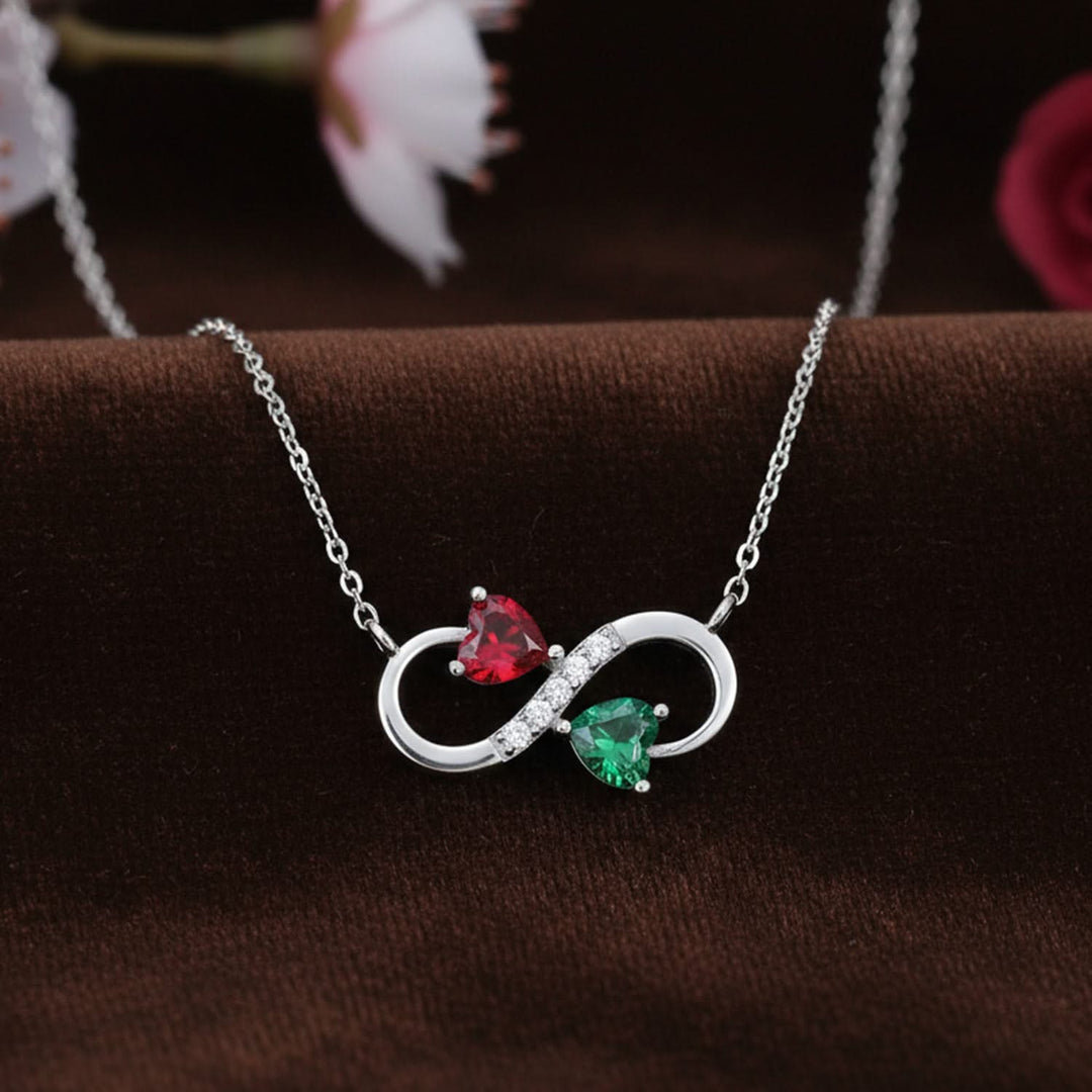 92.5 Silver Infinity Heart Necklace