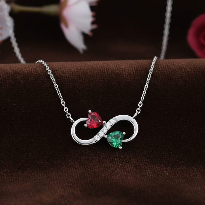 92.5 Silver Infinity Heart Necklace