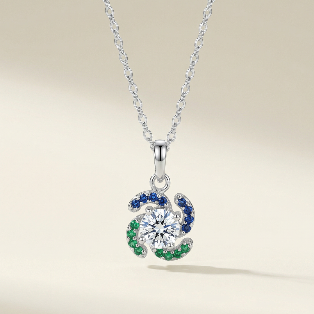 Silver 925 Crystal Crest Necklace