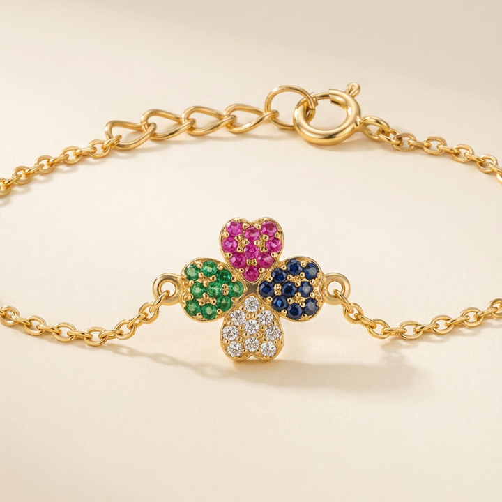 Silver Clover Crush Bracelet