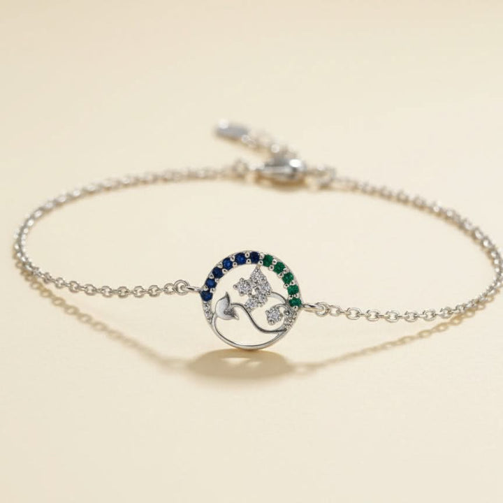 Silver Nazar Loop Bracelet