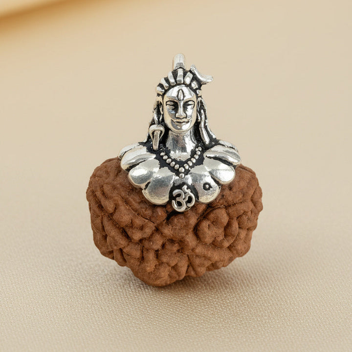 925 Silver Rudraksha Shiva ji Pendant