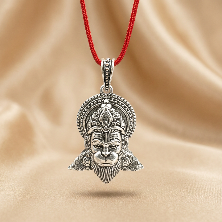 Silver Veer Hanumanji pendant
