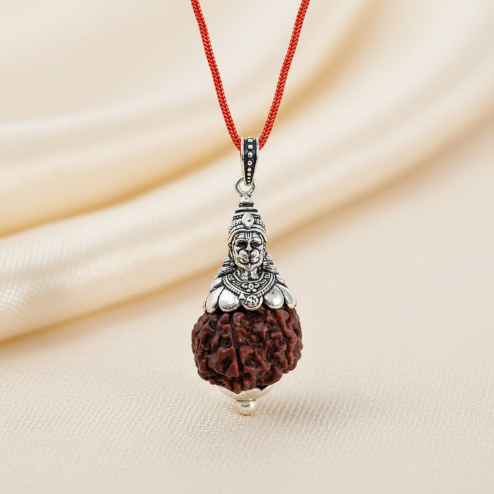 Pure Silver Divine Hanuman ji Rudraksha Pendant