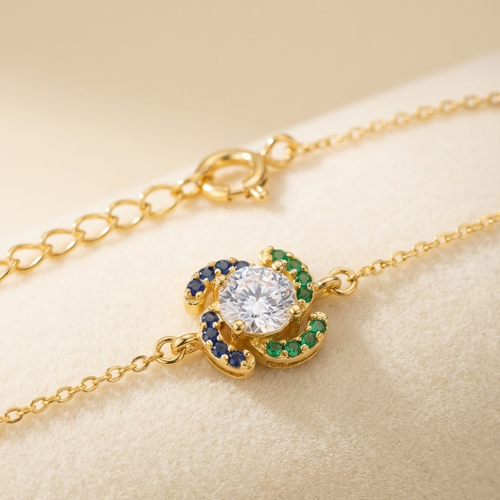 Silver 925 Crystal Crest Bracelet