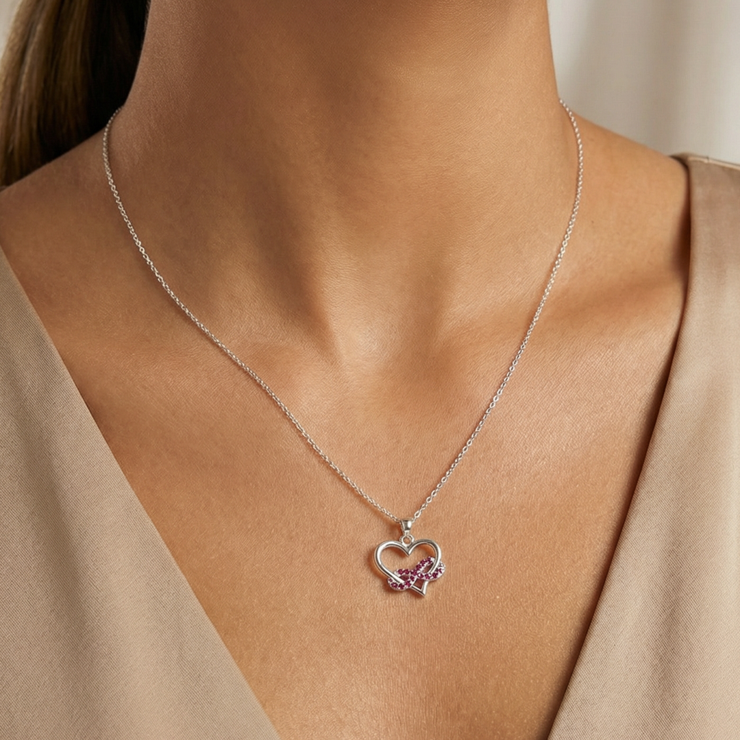 Silver Infinity Heart Necklace
