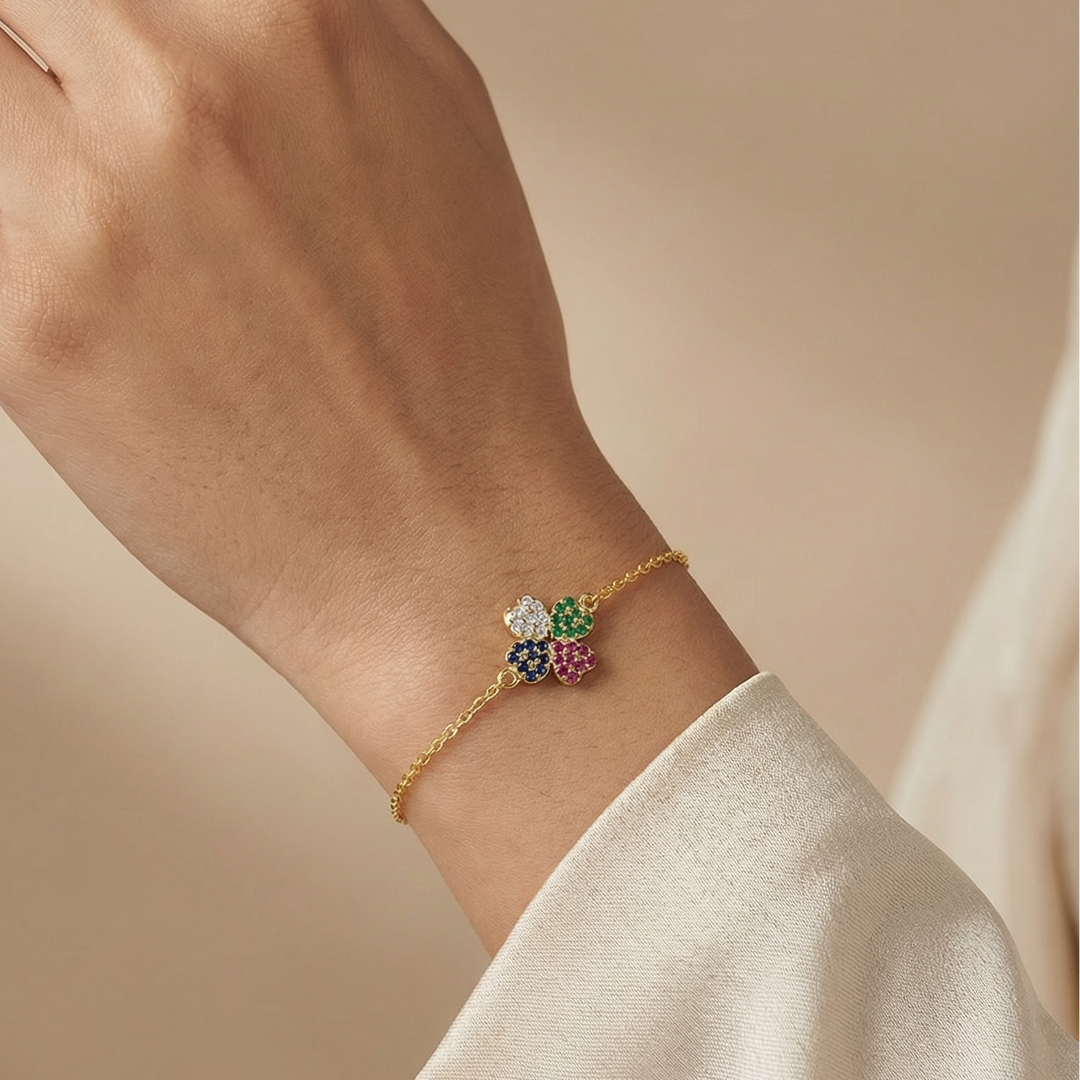 Silver Clover Crush Bracelet