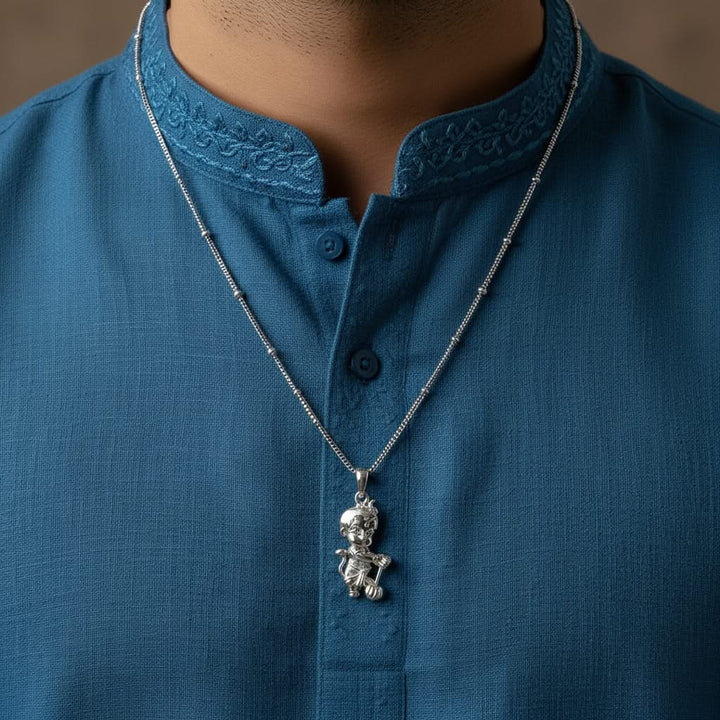 92.5 silver bal hanuman pendant