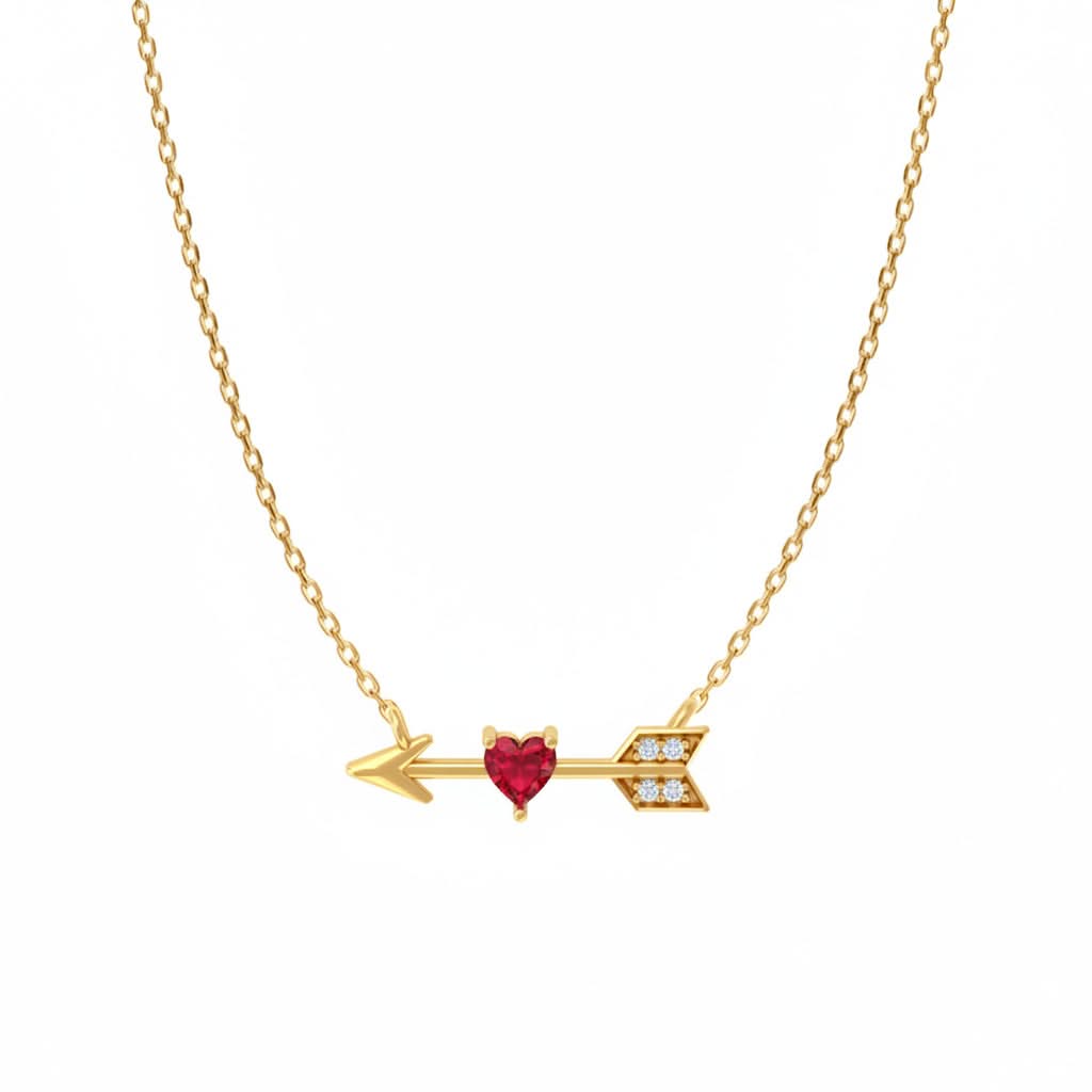 Silver Cupids Arrow Necklace