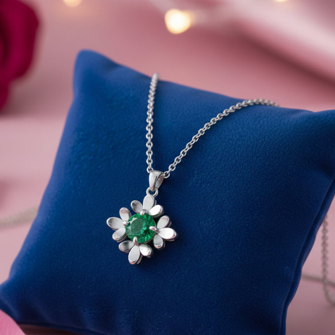 Silver 92.5 Flora Necklace