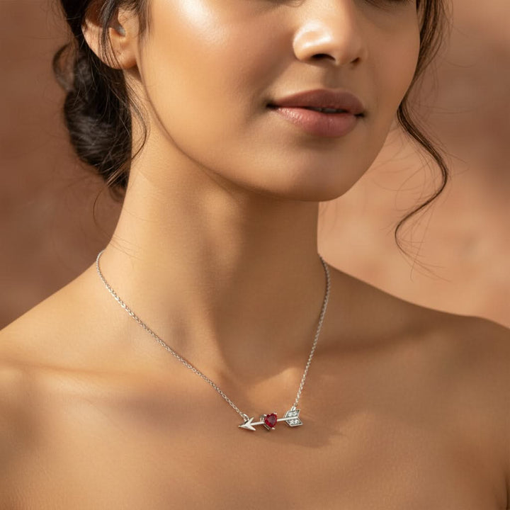 92.5 Silver Cupids Arrow Necklace