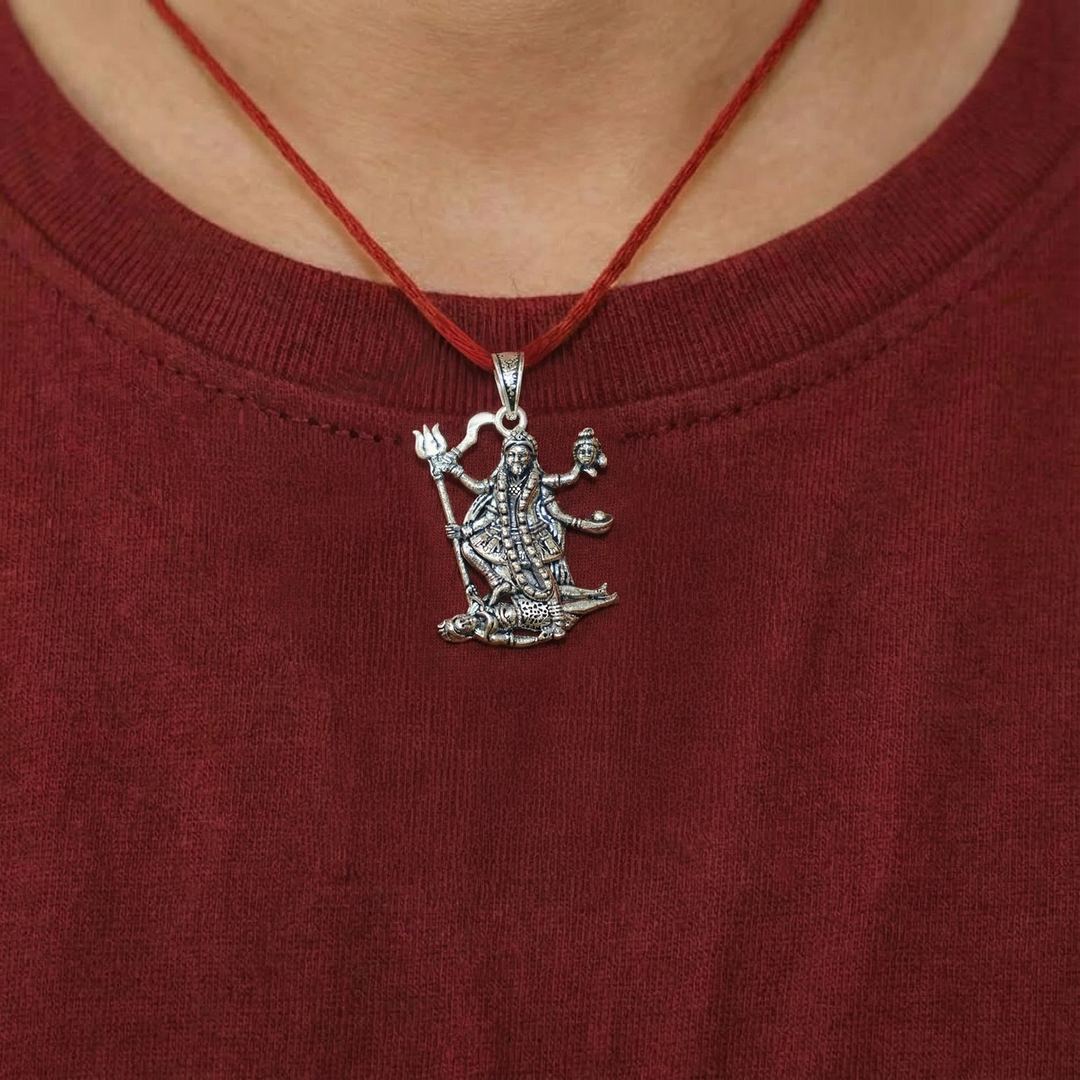 Silver Maa Kali Pendent