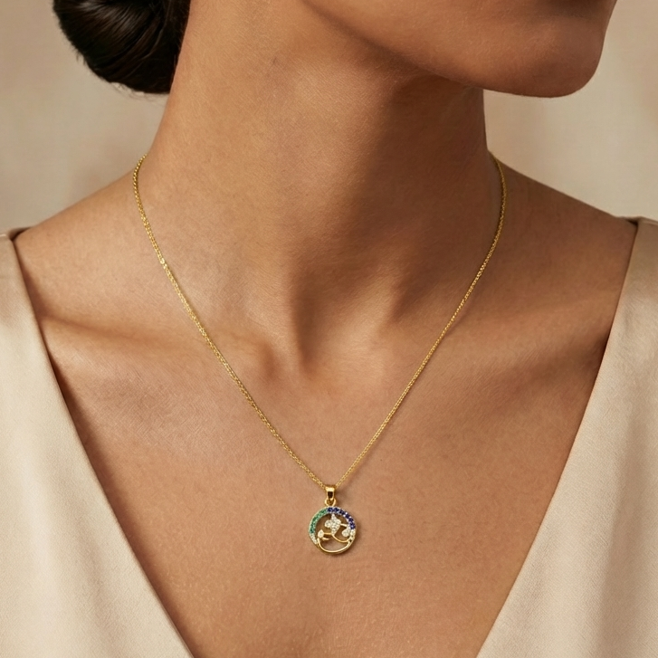 Silver Nazar Guard Necklace