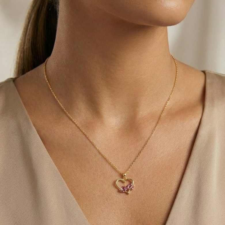 Silver Infinity Heart Necklace