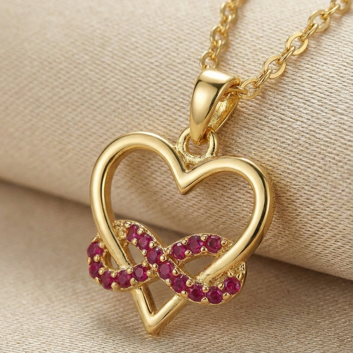 Silver Infinity Heart Necklace