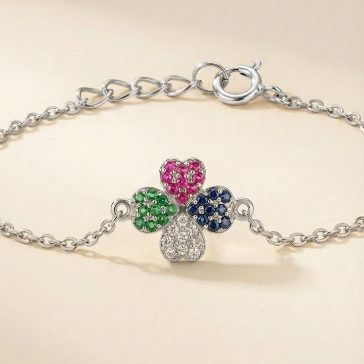 Silver Clover Crush Bracelet