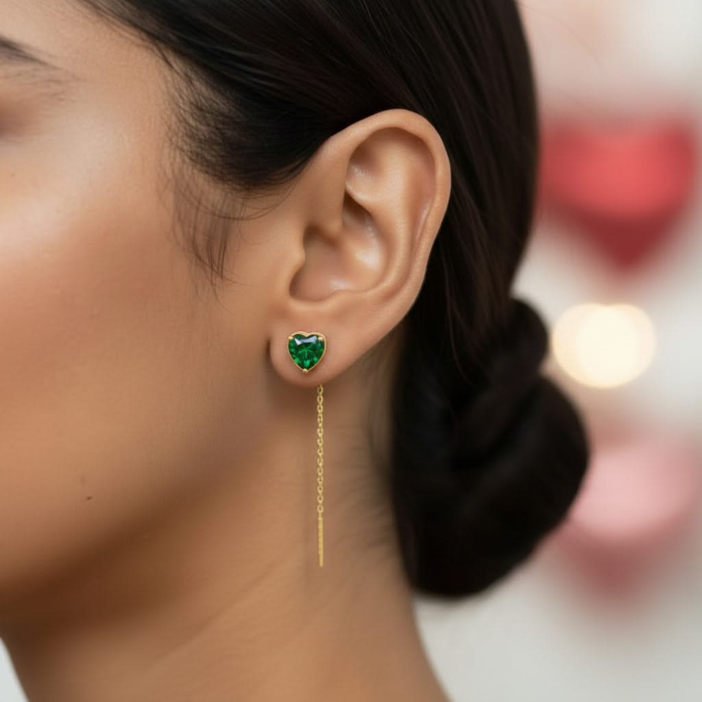 Green love Silver Sui dhaga