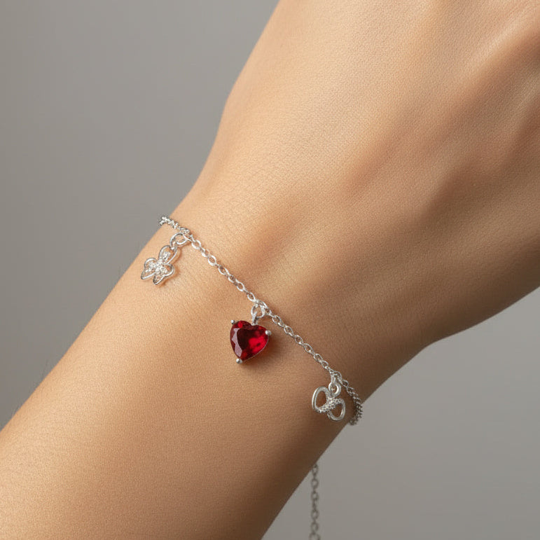 Silver Love charm Bracelet