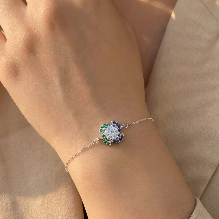 Silver 925 Crystal Crest Bracelet