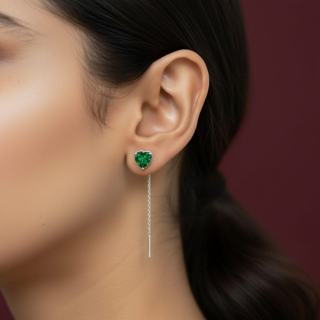 Green love Silver Sui dhaga