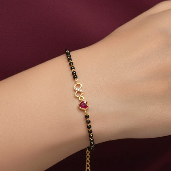 Infinity Heart Mangalsutra Bracelet