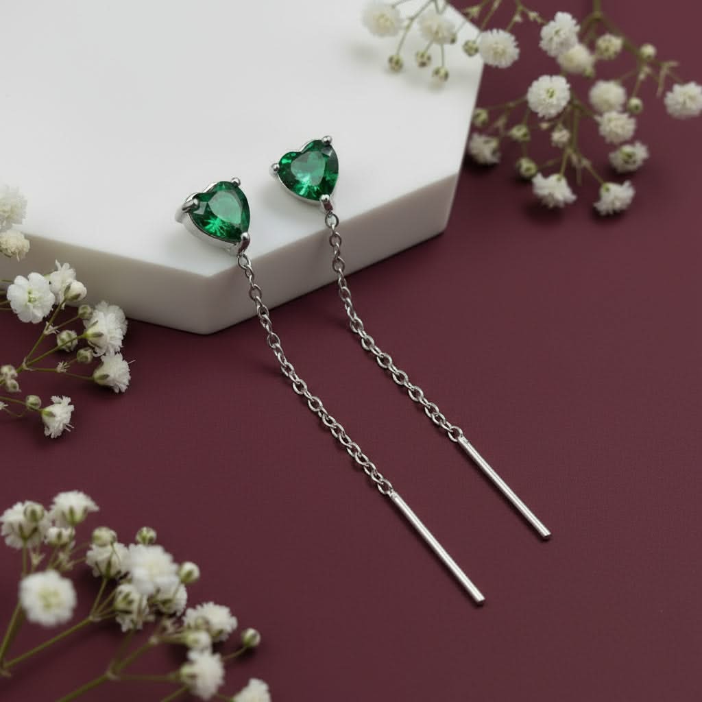 Green love Silver Sui dhaga