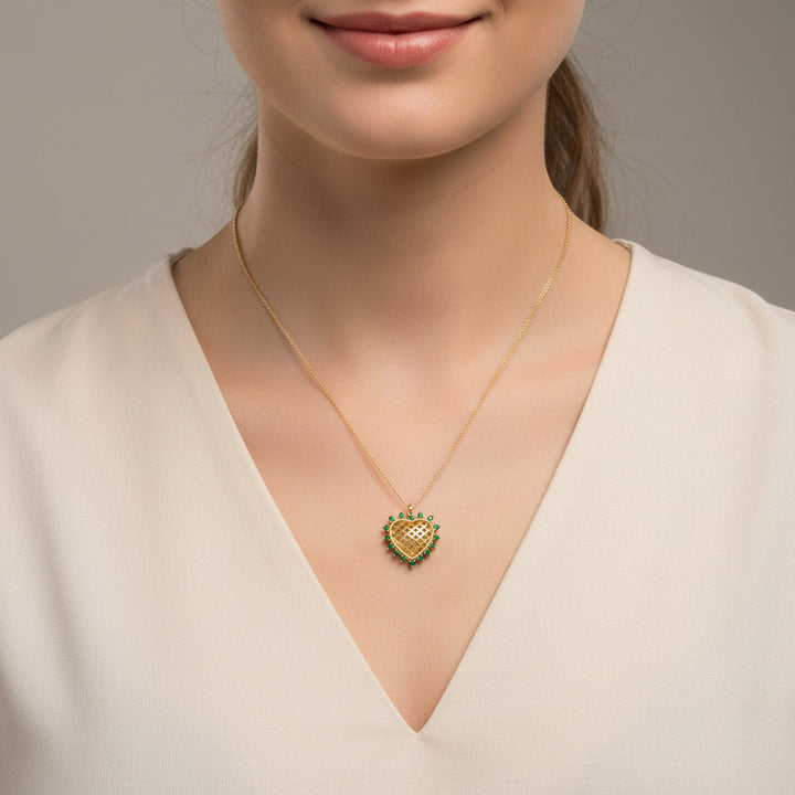 Silver Heirloom Heart Necklace