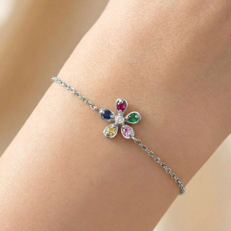 Silver 92.5 Bloom Bracelet