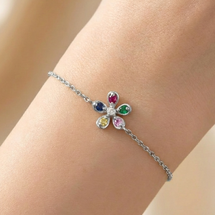Silver 92.5 Bloom Bracelet