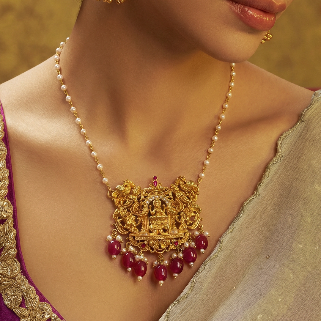 Silver Mahalakshmi Pendant