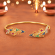 24kt Gold Plated 925 Pure Silver Patakha Fireworks Open Cuff Bangle