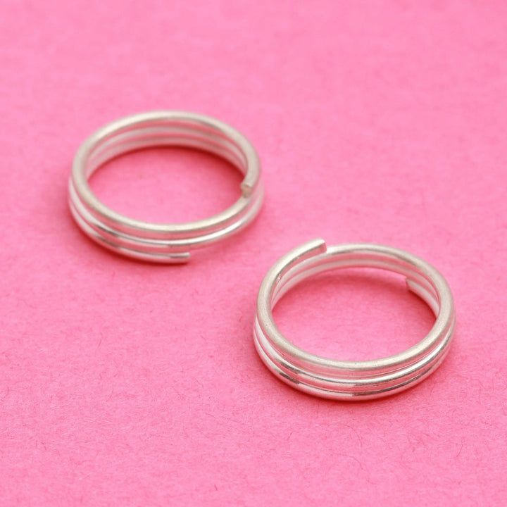 Dual Spiral Sterling Silver Toe Ring (Pair)