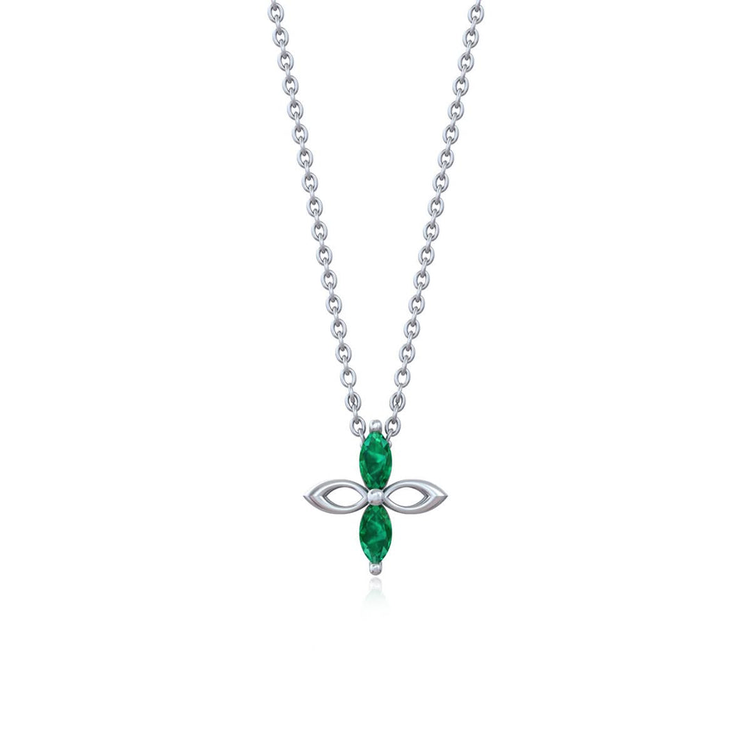 Pure Silver Green Axis Pendant