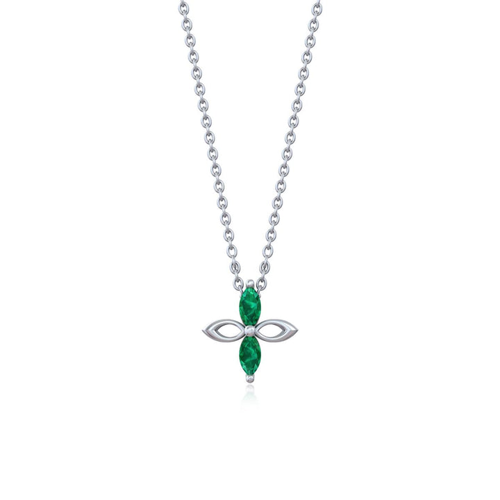 Pure Silver Green Axis Pendant