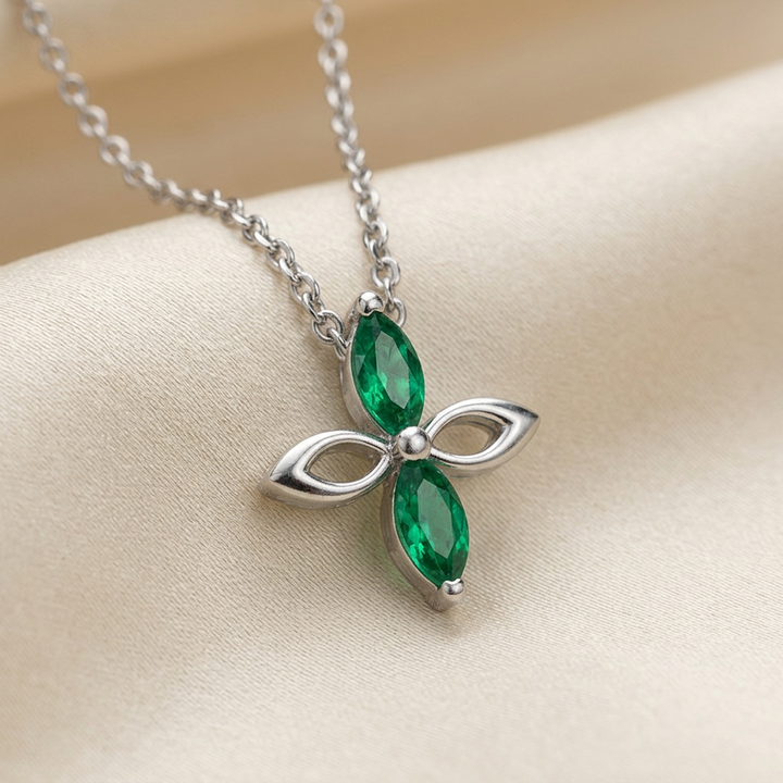 Pure Silver Green Axis Pendant