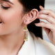 925 Sterling Silver Lotus Sui Dhaga Earring
