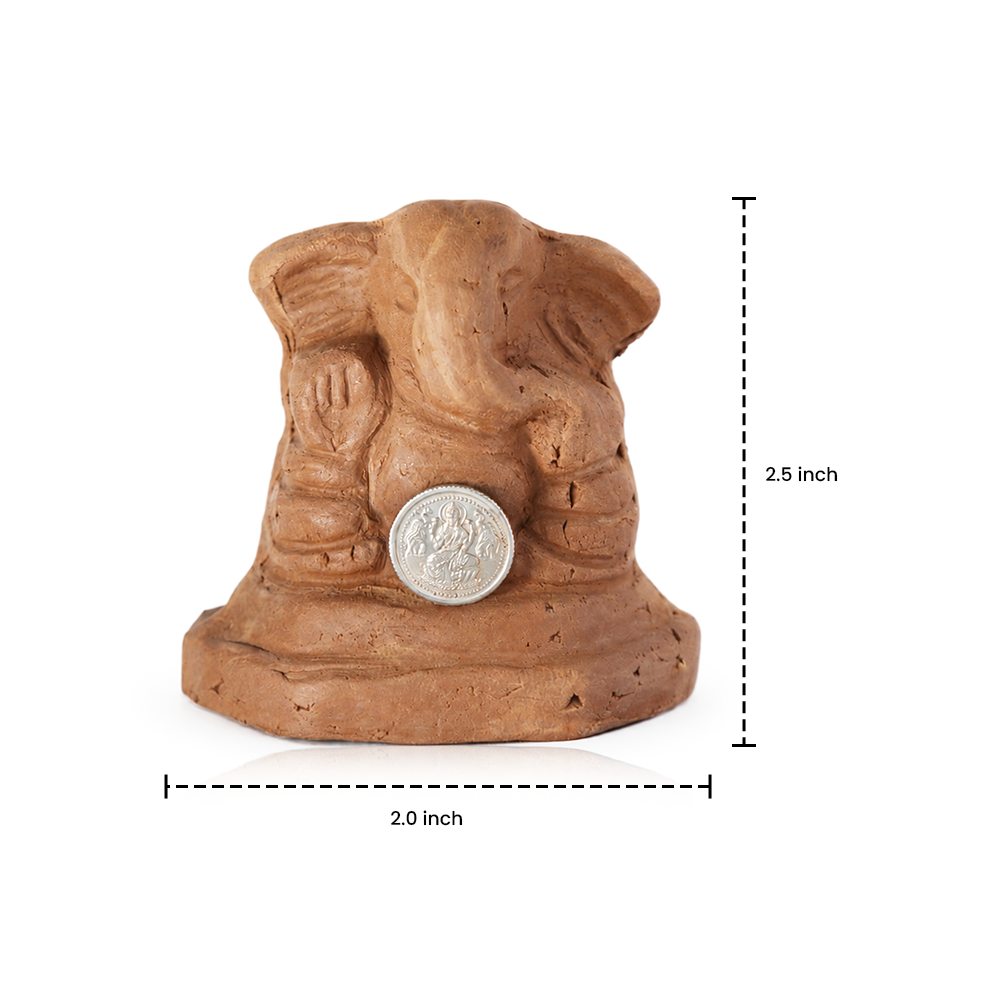 Ganesha Idol with 999 Silver Coin