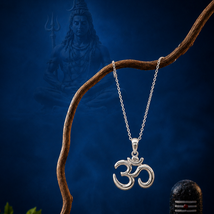 Unniyarcha 925 Pure Silver Om Necklace
