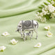 925 Sterling Silver Kamdhenu Cow & Calf Idol