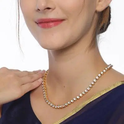 Elegant Single strand jadau necklace